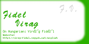 fidel virag business card